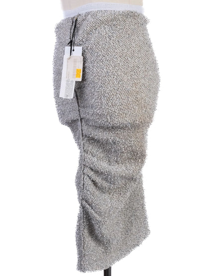 NEW Nina Ricci Gray Ruched Wool Skirt Size XXS