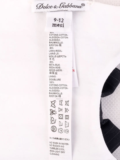 Excellent Dolce Gabbana Baby Bib Tuxedo Design Size 9 Months