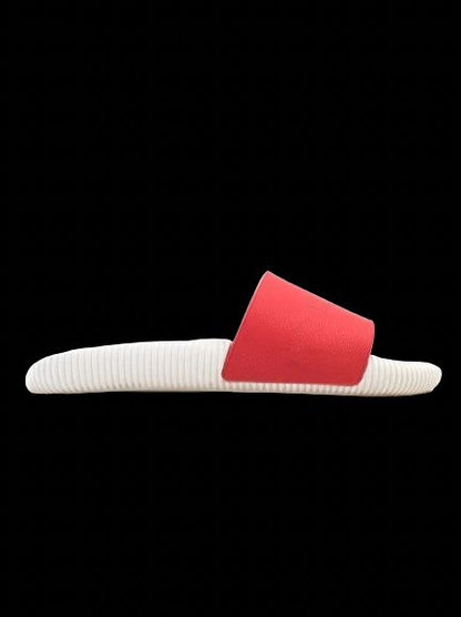 Excellent Lanvin Red and White Slide Sandals Size 40 for Men