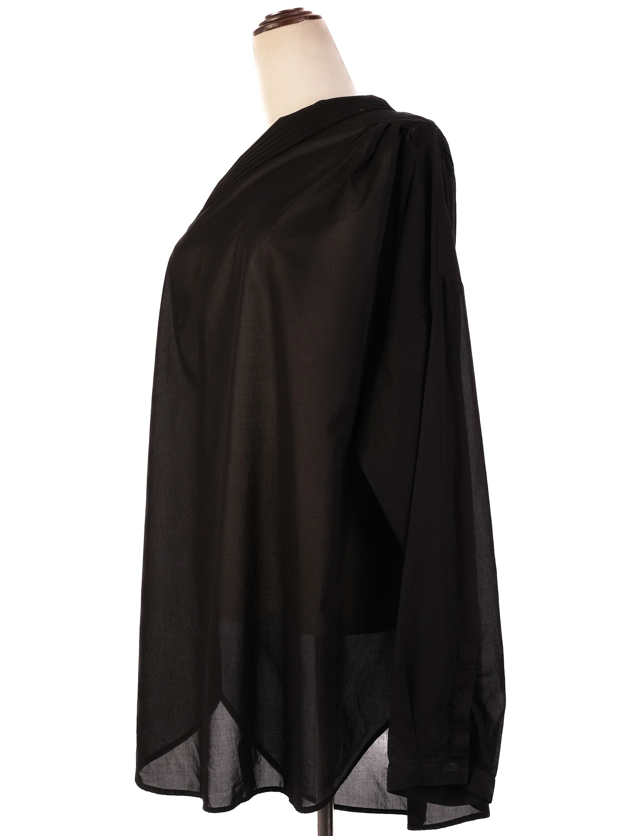 Excellent Haider Ackermann Black Sheer One-Shoulder Top Size M