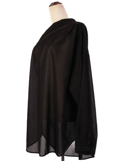 Excellent Haider Ackermann Black Sheer One-Shoulder Top Size M