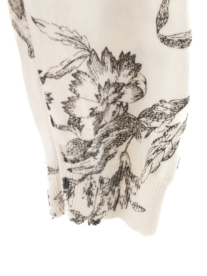 Excellent TWINSET White Floral Pattern Cardigan Size XS