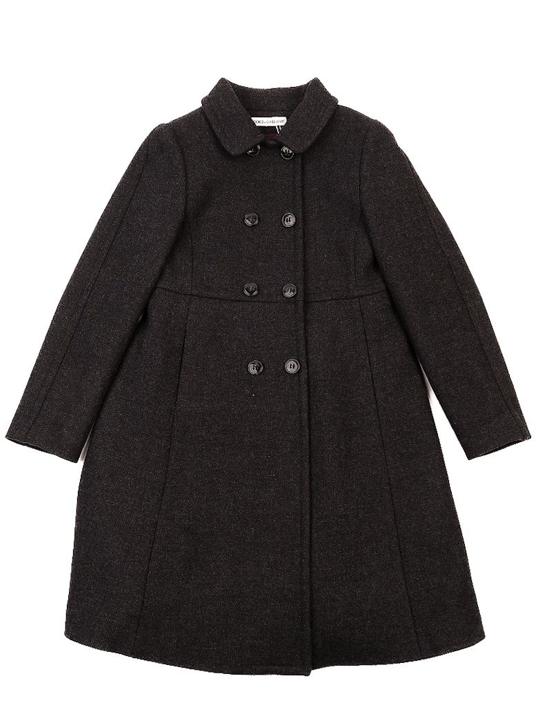 Excellent Dolce Gabbana Gray Wool Coat for Kids Size 10