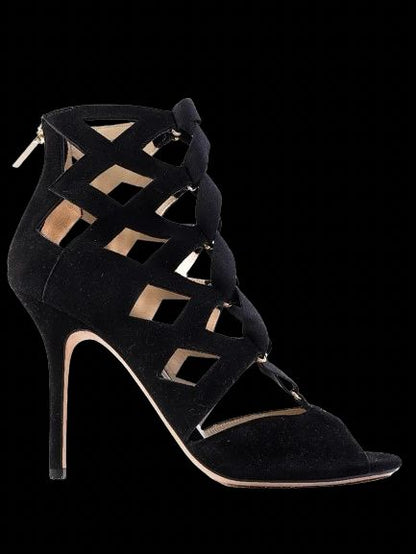 Excellent Jimmy Choo Black Suede High-Heeled Shoes Size 39