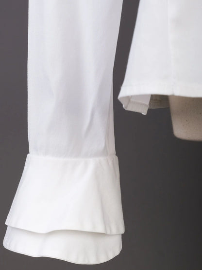 Excellent Emporio Armani White Cotton Button-Up Shirt for Women