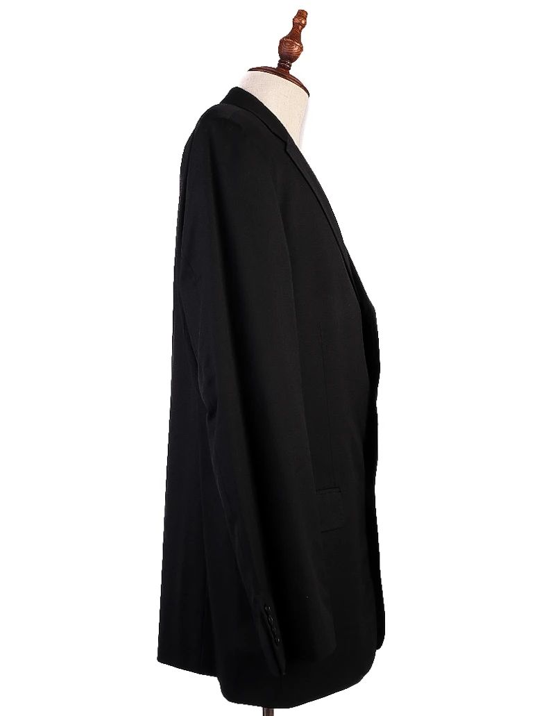 Good Vitale Barberis Canonico Black Cashmere Wool Suit Jacket Size L