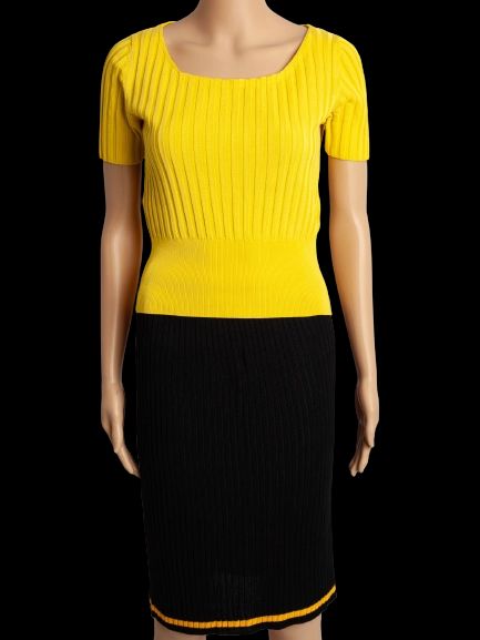 Excellent Prada Yellow Cotton Two-Piece Outfit Size S
