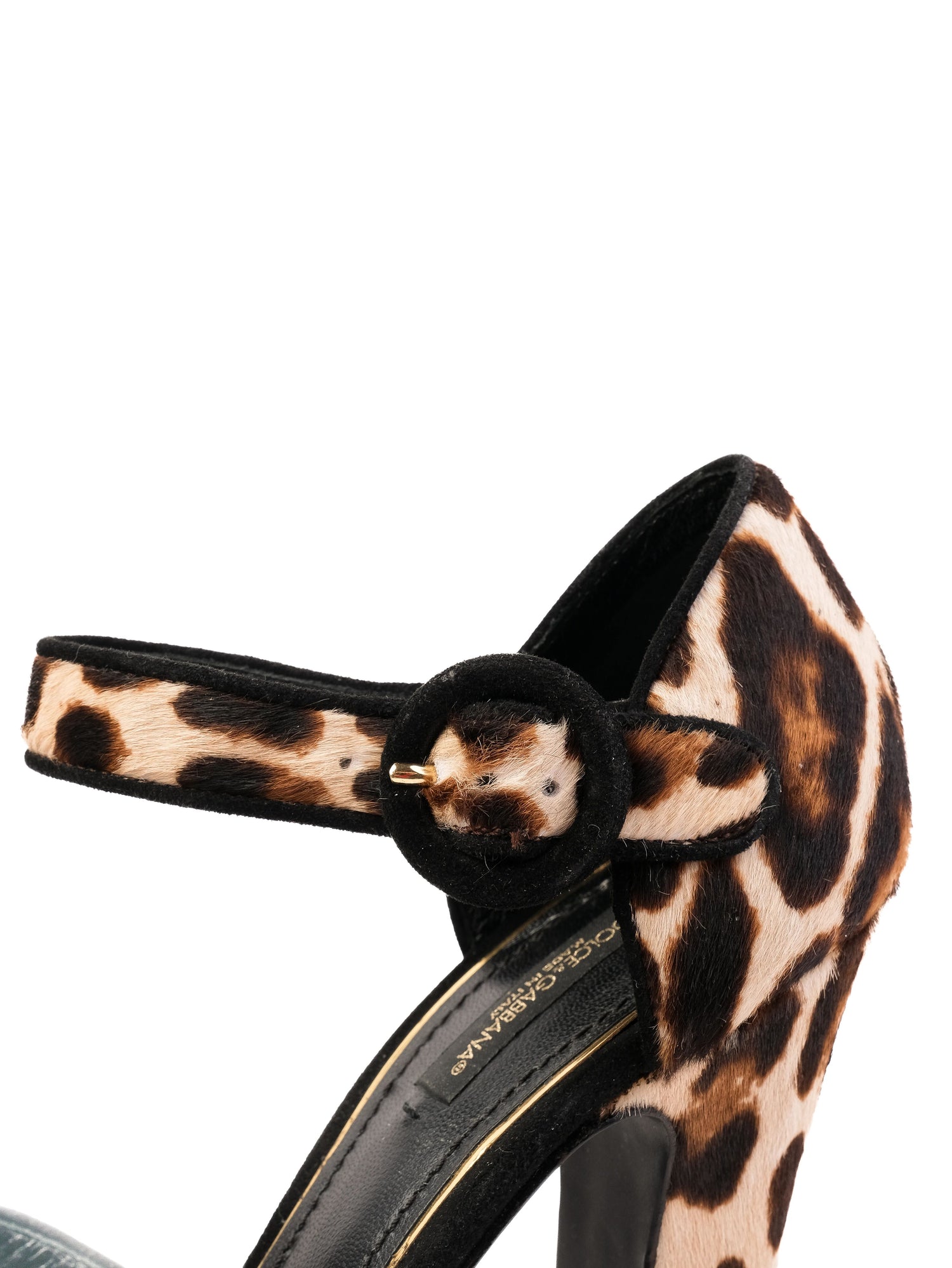 Excellent Dolce Gabbana Leopard Print High-Heeled Platform Shoes Size 39