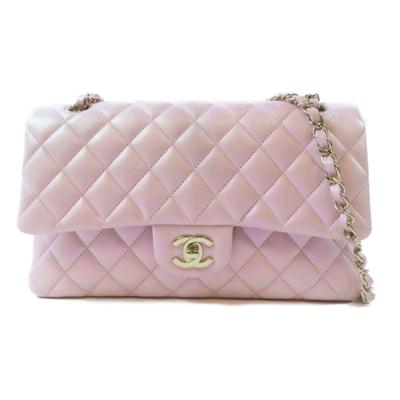 Chanel Caviar Quilted 25 Double Flap Light Pink