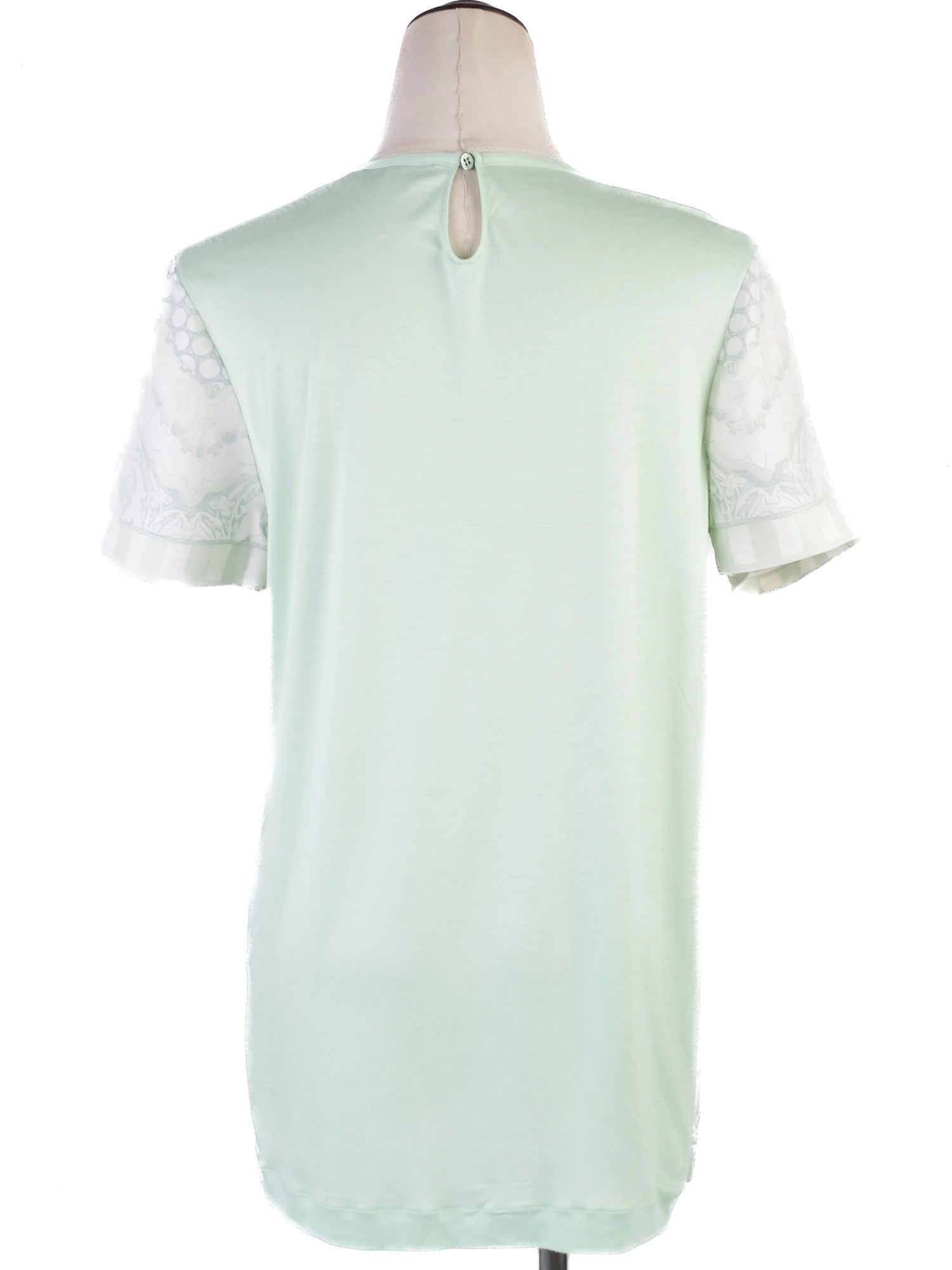 Excellent Roberto Cavalli Green Silk Shirt Size M Women