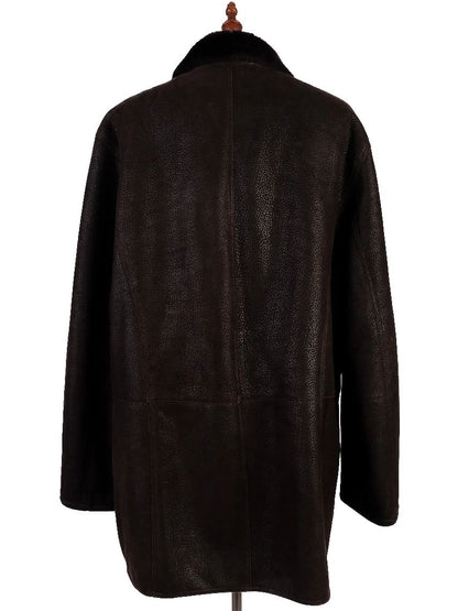 Good Bugatti Orange Leather Coat Size XL for Men