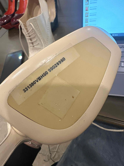 Perfect Bottega Veneta White Leather High-Heeled Shoes Size 38