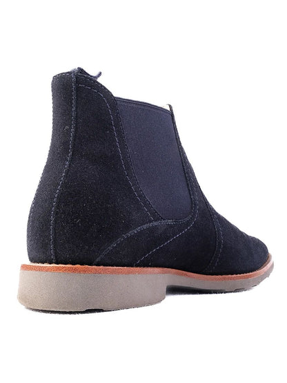 Excellent Hugo Boss Blue Leather Chelsea Boots Size 40.5
