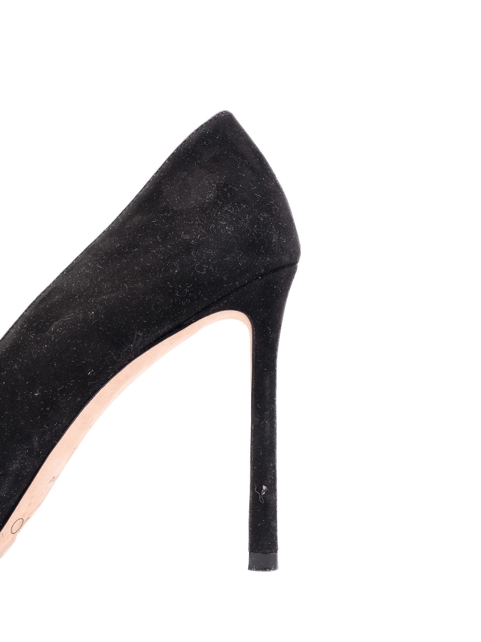 Excellent Jimmy Choo Black High-Heeled Shoes Genuine Suede Size 36