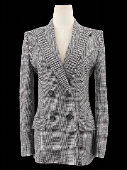 Excellent Max Mara Gray Wool Double-Breasted Blazer Size S