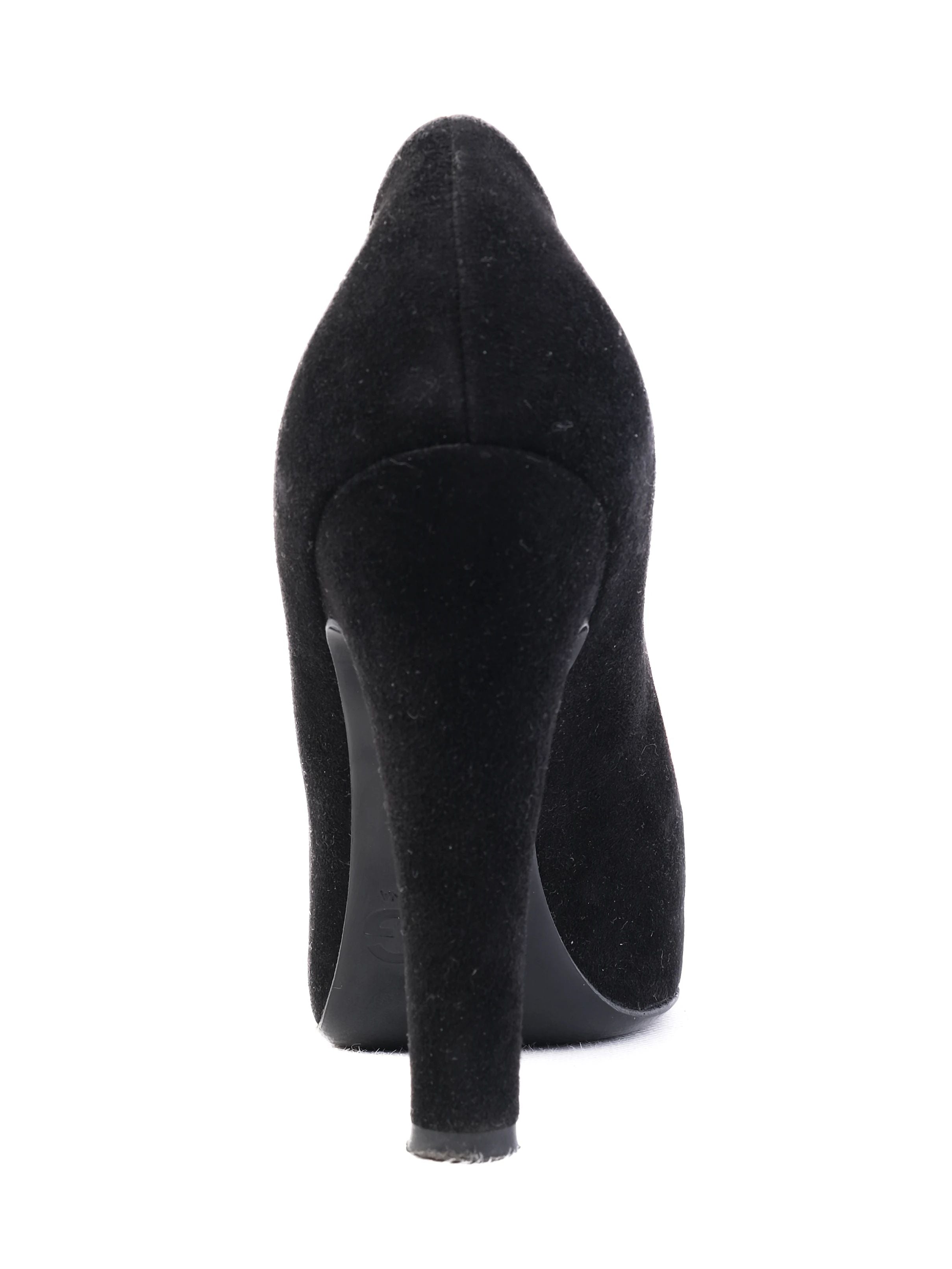 Excellent Dolce Gabbana Black Genuine Suede High Heel Pumps Size 38