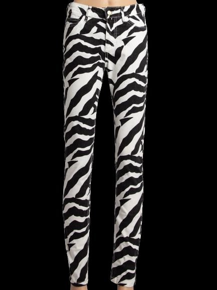 NEW By Malene Birger Zebra Stripe Pants Black White Size S
