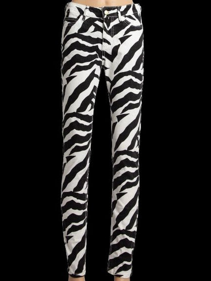 NEW By Malene Birger Zebra Stripe Pants Black White Size S