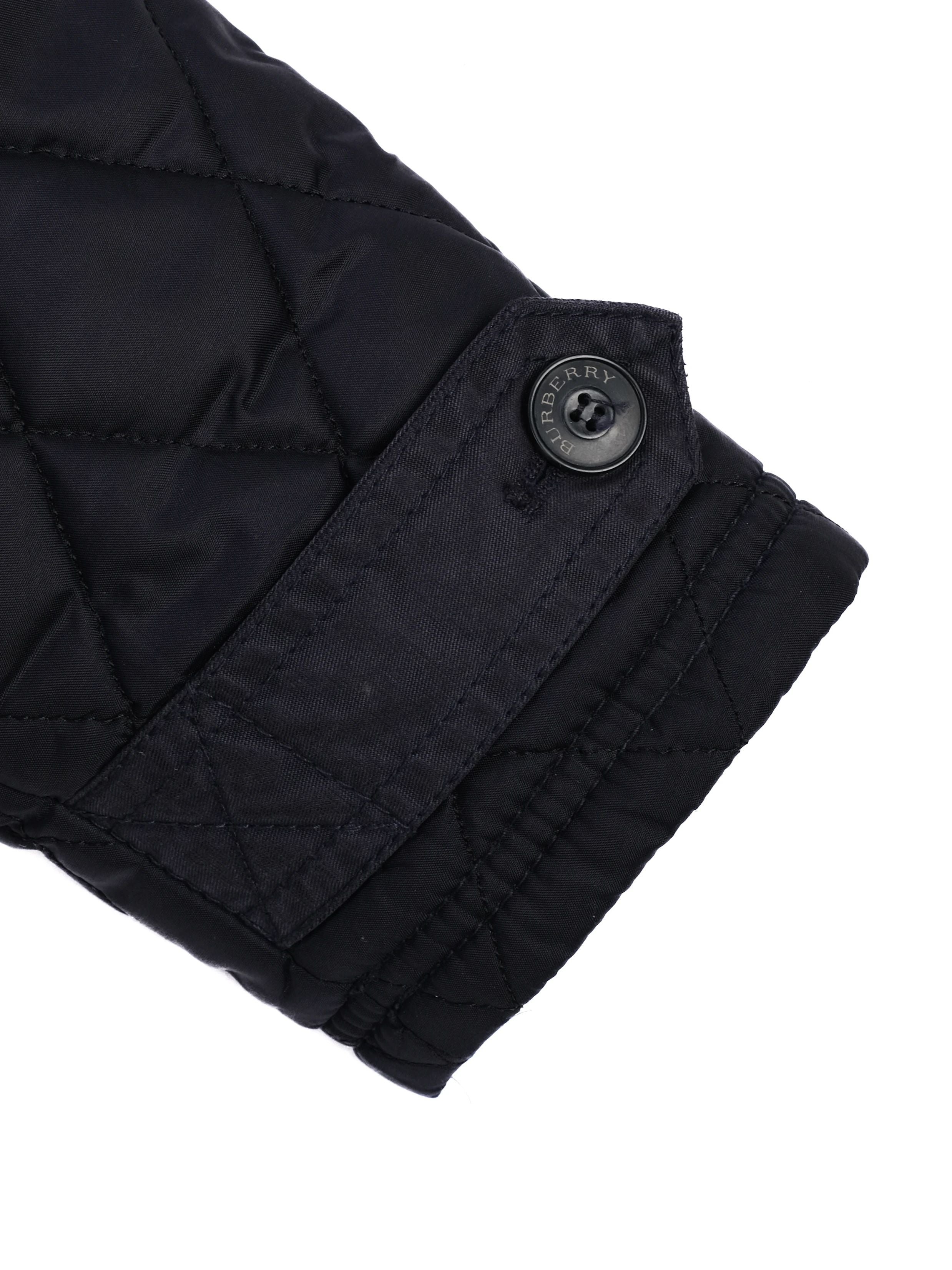 Excellent Burberry Blue Quilted Hooded Jacket for Kids Size 12