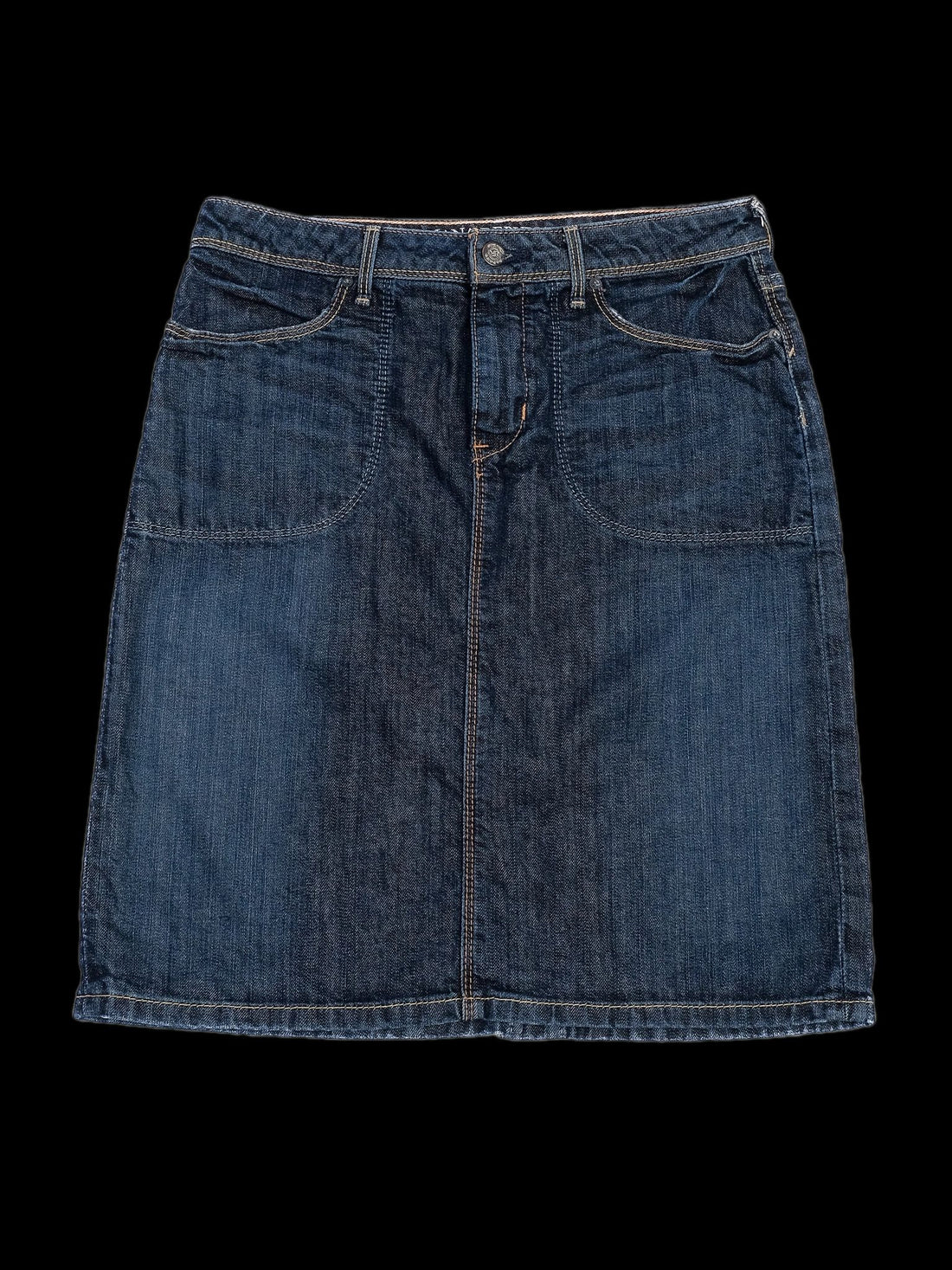 Excellent Banana Republic Blue Denim Skirt Size XS Cotton