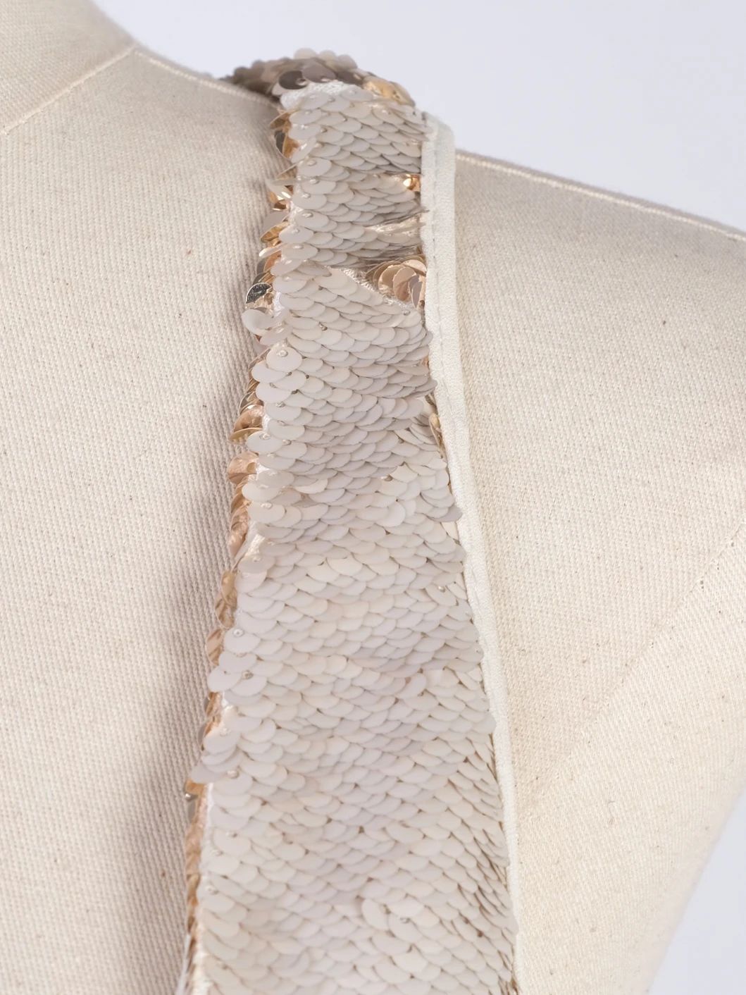 Excellent Viscose Sleeveless Sequined Dress Size L Women&