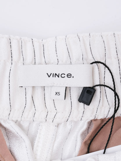 Excellent Vince White Pinstriped Pants XS Viscose Casual Wear