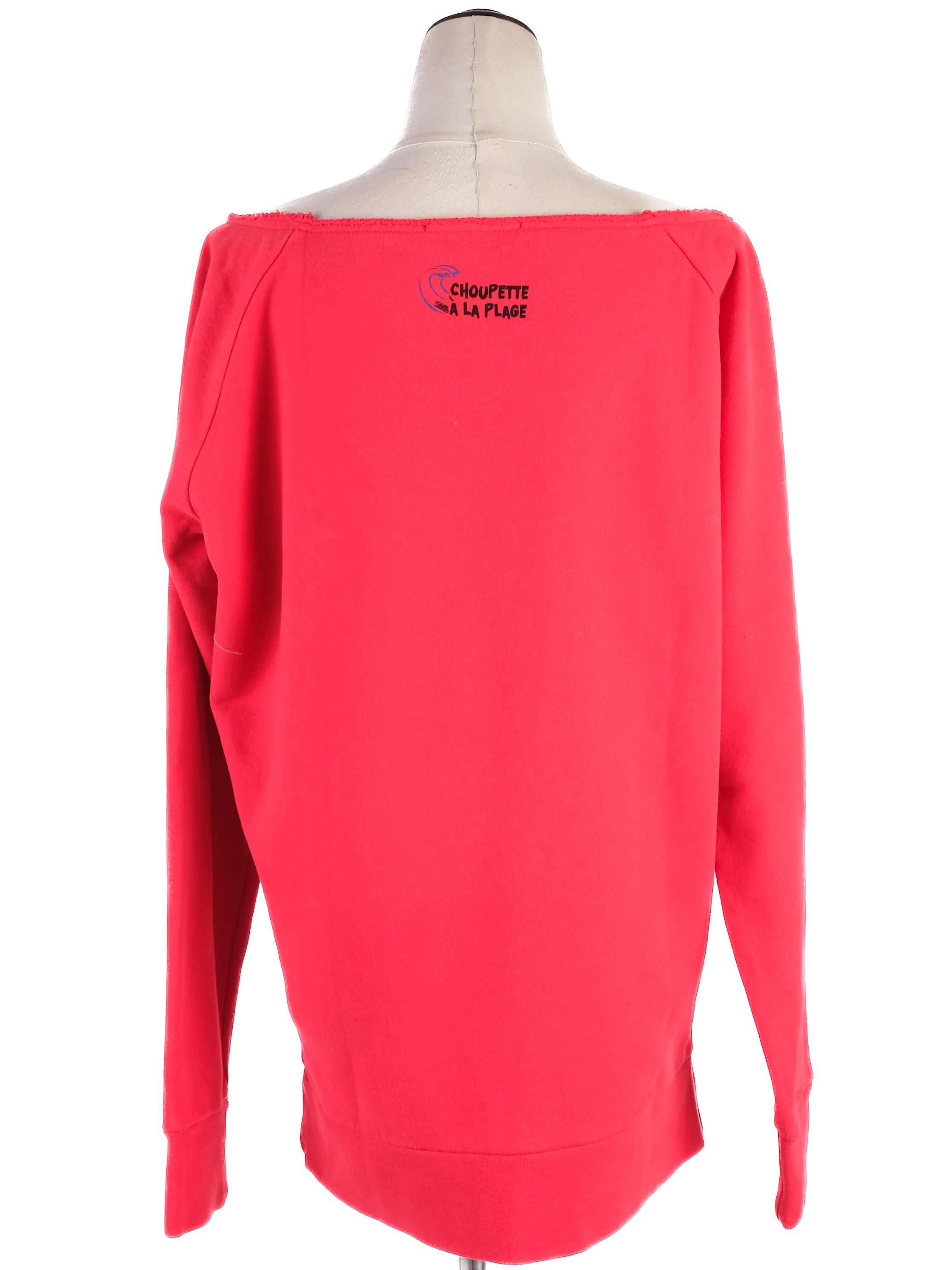 Karl Lagerfeld Red Cotton Sweatshirt XL with Ice Cream Design