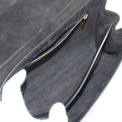 Celine Leather Shoulder Bag Black