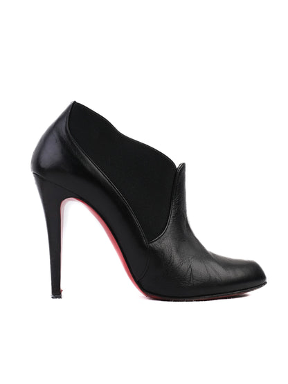 Excellent Christian Louboutin Black Leather Stiletto Pumps Size 40