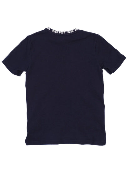 Excellent Hugo Boss Kids Navy Blue Slim Fit T-Shirt Size 10