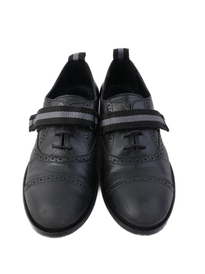 Excellent Missouri Black Leather Brogue Shoes Size 33 for Kids