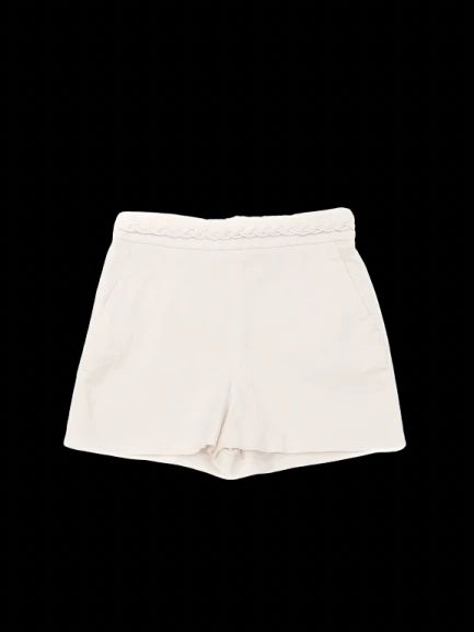 Excellent Red Valentino White Shorts Size 40 with Braided Detail