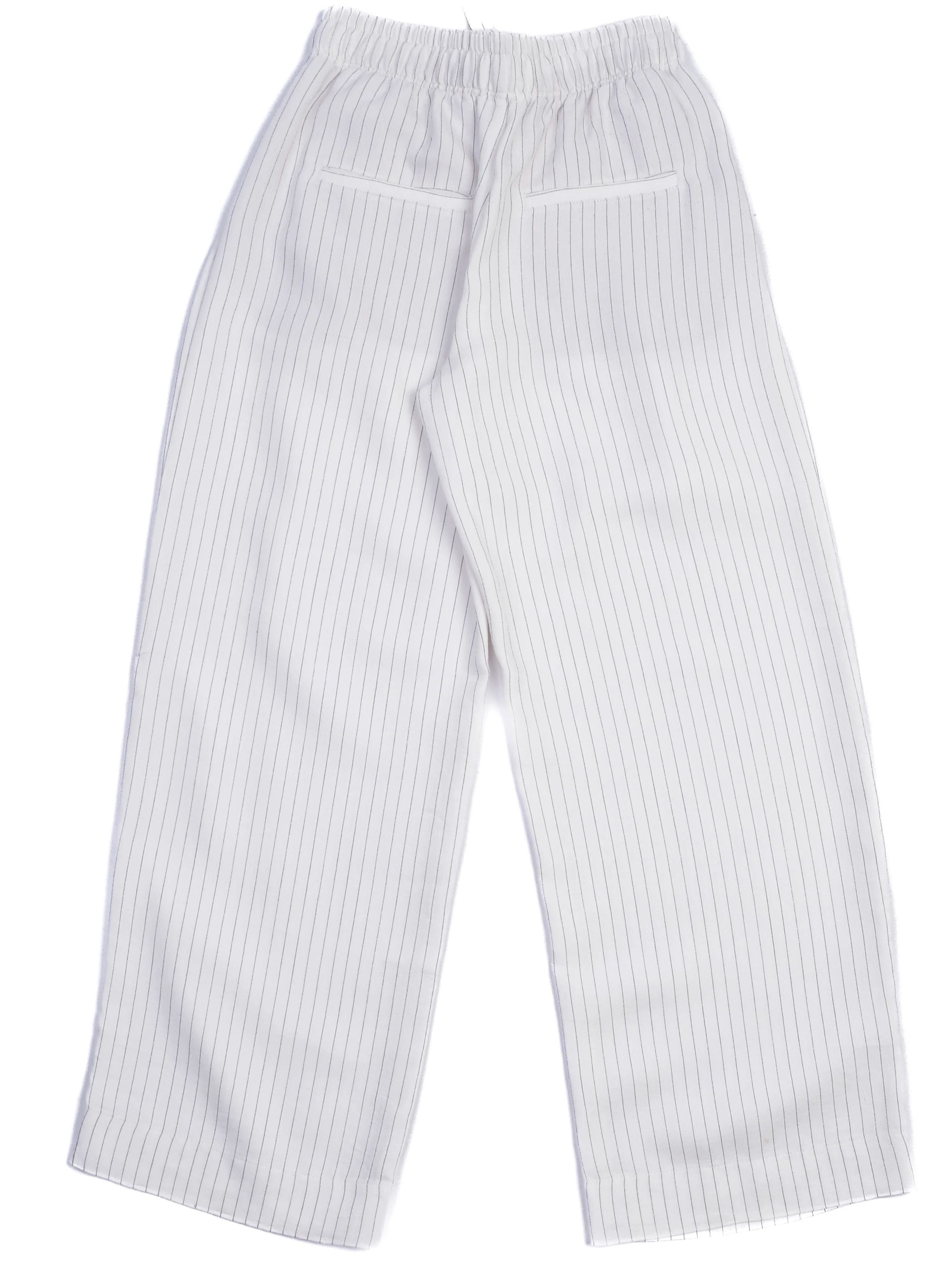 Excellent Vince White Pinstriped Pants XS Viscose Casual Wear