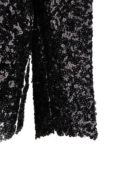 NEW By Malene Birger White Blouse XS Geometric Black Sequin Details