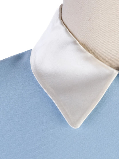 Excellent Miu Miu Blue Viscose Sleeveless Dress Size L with Collar