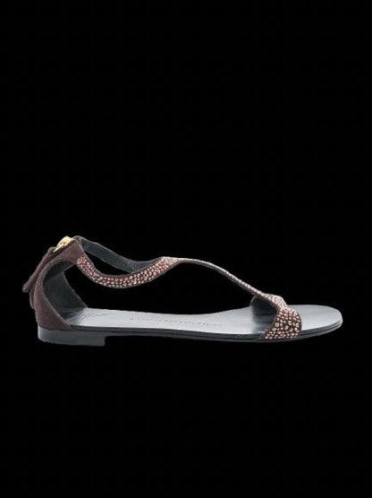 Perfect Giuseppe Zanotti Black Leather Open-Toe Sandals Size 36