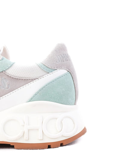 Perfect Jimmy Choo Women Sneakers White Gray Light Blue Fabric