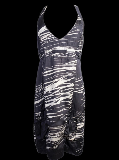 Excellent Diesel Halter Dress Black &amp; White Pattern Size M