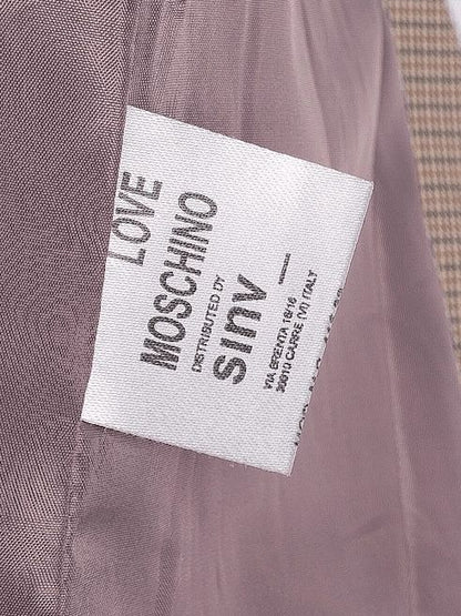 Average Love Moschino Orange Checked Two-Piece Suit Size S