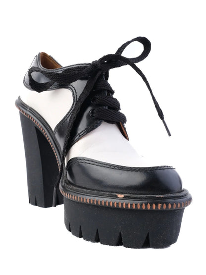 Excellent Marc Jacobs Platform Heels Leather Lace-Up Size 36.5