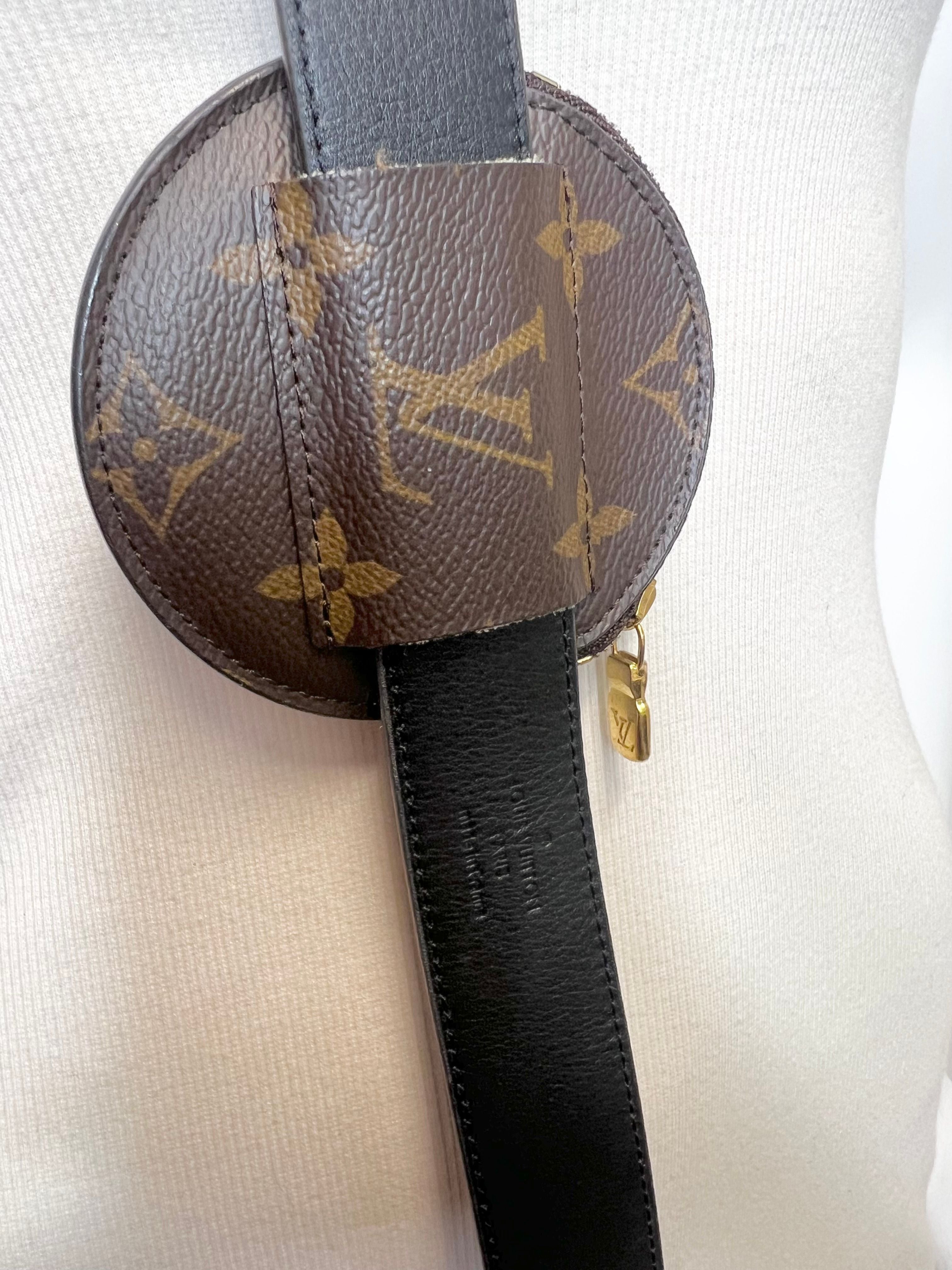 Louis Vuitton Daily Multi Pocket Belt Wide 90 ,Monogram MPO