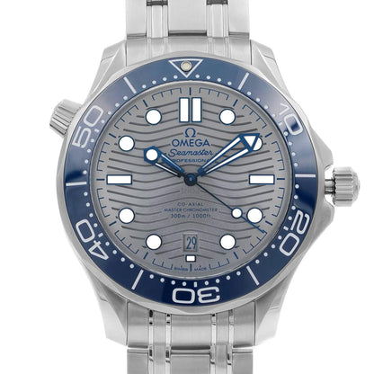 Omega Seamaster Diver 300M Steel Gray Wave Dial Mens Watch 210.30.42.20.06.001