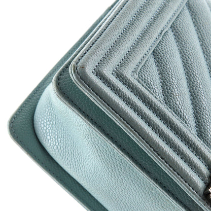 Chanel Boy Flap Bag Chevron Caviar New Medium