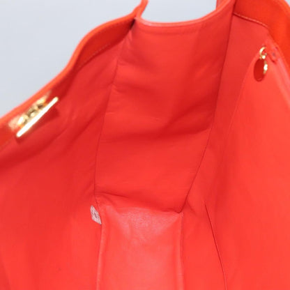 Chanel Caviar Orange Chain Tote