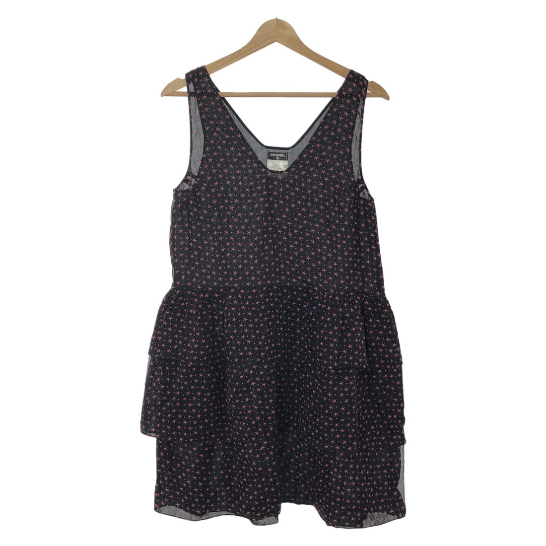 Chanel Mini Dress Black Silk 38