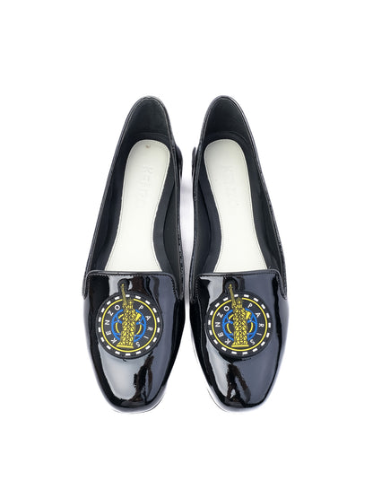 NEW Kenzo Black Patent Leather Loafer Women Size N/A