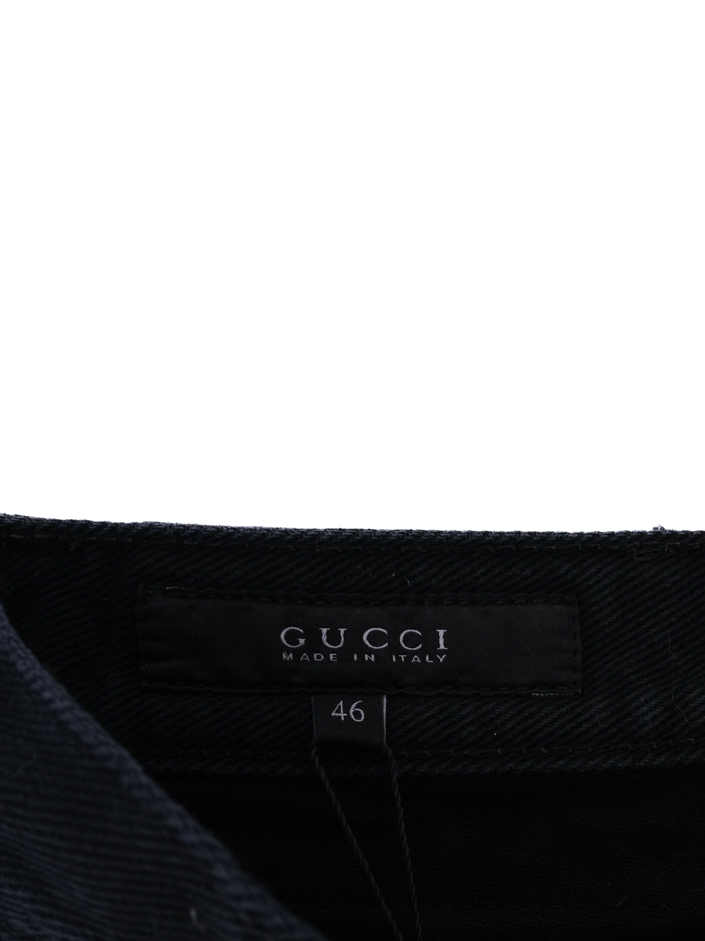 Gucci Black Cotton Jeans Excellent Condition Made in Italy