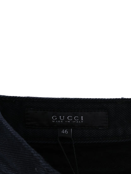 Gucci Black Cotton Jeans Excellent Condition Made in Italy