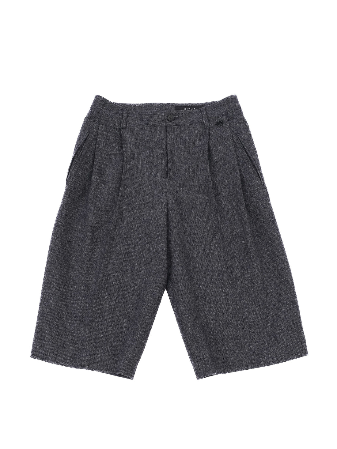 Excellent Gucci Gray Wool Knee-Length Shorts Size 38 S