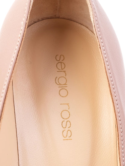 NEW Sergio Rossi Pink Leather High-Heeled Pumps Size N/A